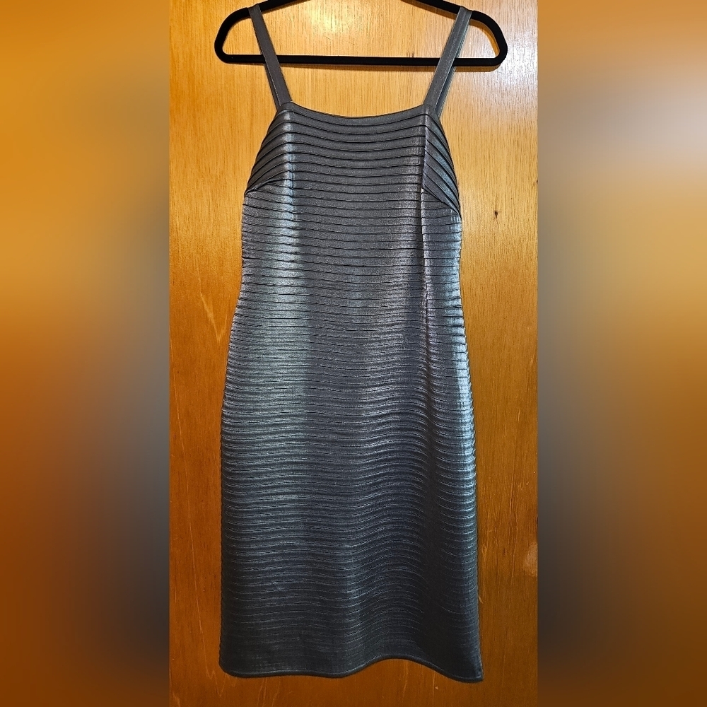 R&M Richards Cocktail Tank Dress Gun Metal Gray Sz 8 Nwot